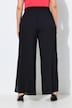 Pantalon, fentes à l’ourlet, jambe large et ceinture élastique