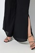 Pantalon, fentes à l’ourlet, jambe large et ceinture élastique
