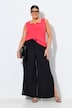 Pantalon, fentes à l’ourlet, jambe large et ceinture élastique