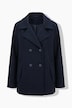 Cabanjacke, Oversized, Reverskragen, Wollanteil