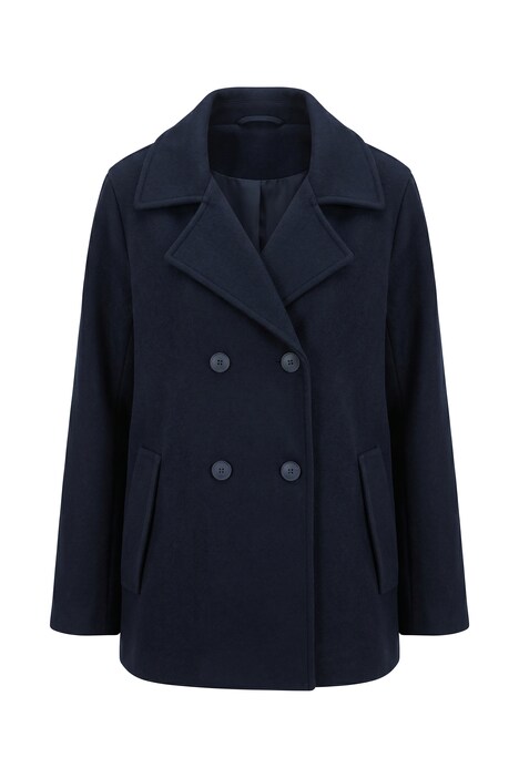 Cabanjacke, Oversized, Reverskragen, Wollanteil