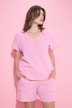 Blusenshirt, oversized, Musselin, Color-Einfassungen