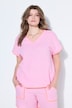 Blusenshirt, oversized, Musselin, Color-Einfassungen