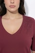 T-Shirt, Ziersteine, Classic, V-Ausschnitt, Halbarm