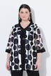 Jacke, Ausbrenner, A-Linie, Rundhals, 3/4-Arm