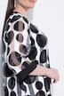 Jacke, Ausbrenner, A-Linie, Rundhals, 3/4-Arm