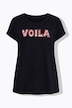 Textured Voila Lettering Cap Sleeve Tee