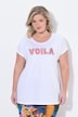 Textured Voila Lettering Cap Sleeve Tee