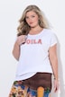 Textured Voila Lettering Cap Sleeve Tee