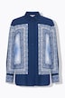 Camicia, taglio dritto, stampa etnica stile foulard
