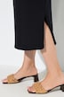 Midi-jurk, sierknopen, oversized, ronde hals, korte mouw