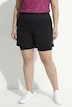 2-in-1-Funktionsshorts, High Waist, Reißverschlusstaschen