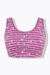 Bustier, Ringel/Blüten, Rundhalsausschnitt