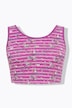Bustier, Ringel/Blüten, Rundhalsausschnitt