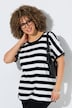 T-Shirt, Ringel, Oversized, Rundhals, Halbarm