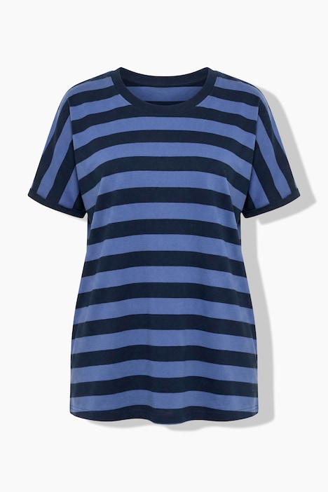 T-Shirt, Ringel, Oversized, Rundhals, Halbarm
