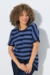 T-Shirt, Ringel, Oversized, Rundhals, Halbarm