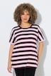 T-Shirt, Ringel, Oversized, Rundhals, Halbarm