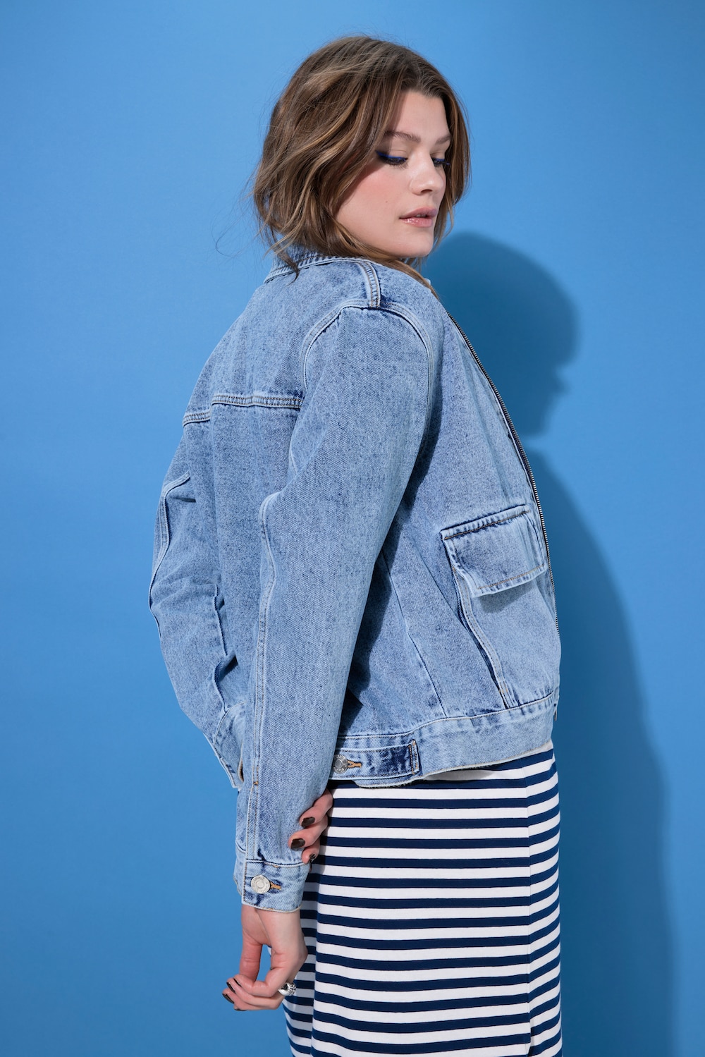 Denimjakke i boxy passform