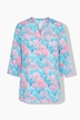 Bluse, A-Linie, Muschel-Muster, 3/4-Ärmel