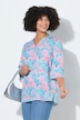 Bluse, A-Linie, Muschel-Muster, 3/4-Ärmel