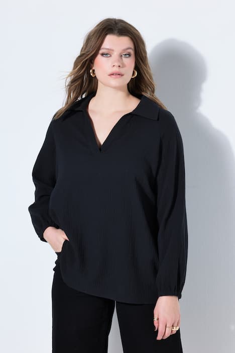 Musselin tuniek, wijde raglanmouwen