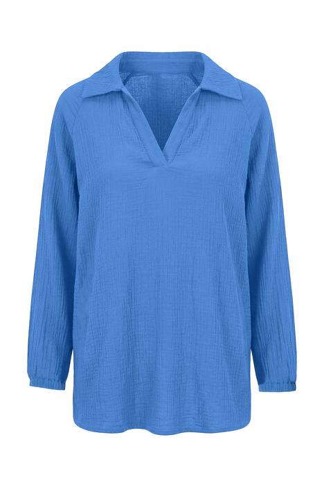 Mušelinová tunika, širší raglánový dlouhý rukáv