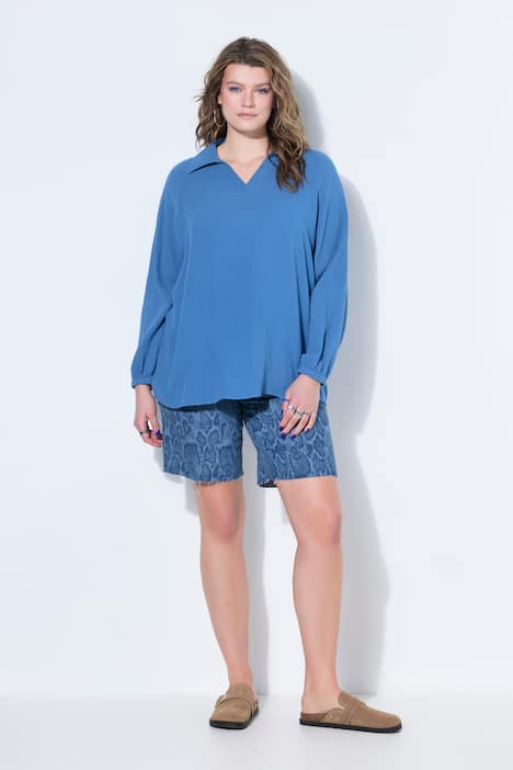 Musselin tuniek, wijde raglanmouwen