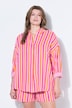 Musselin Bluse, oversized, Neon Stripes, Langarm