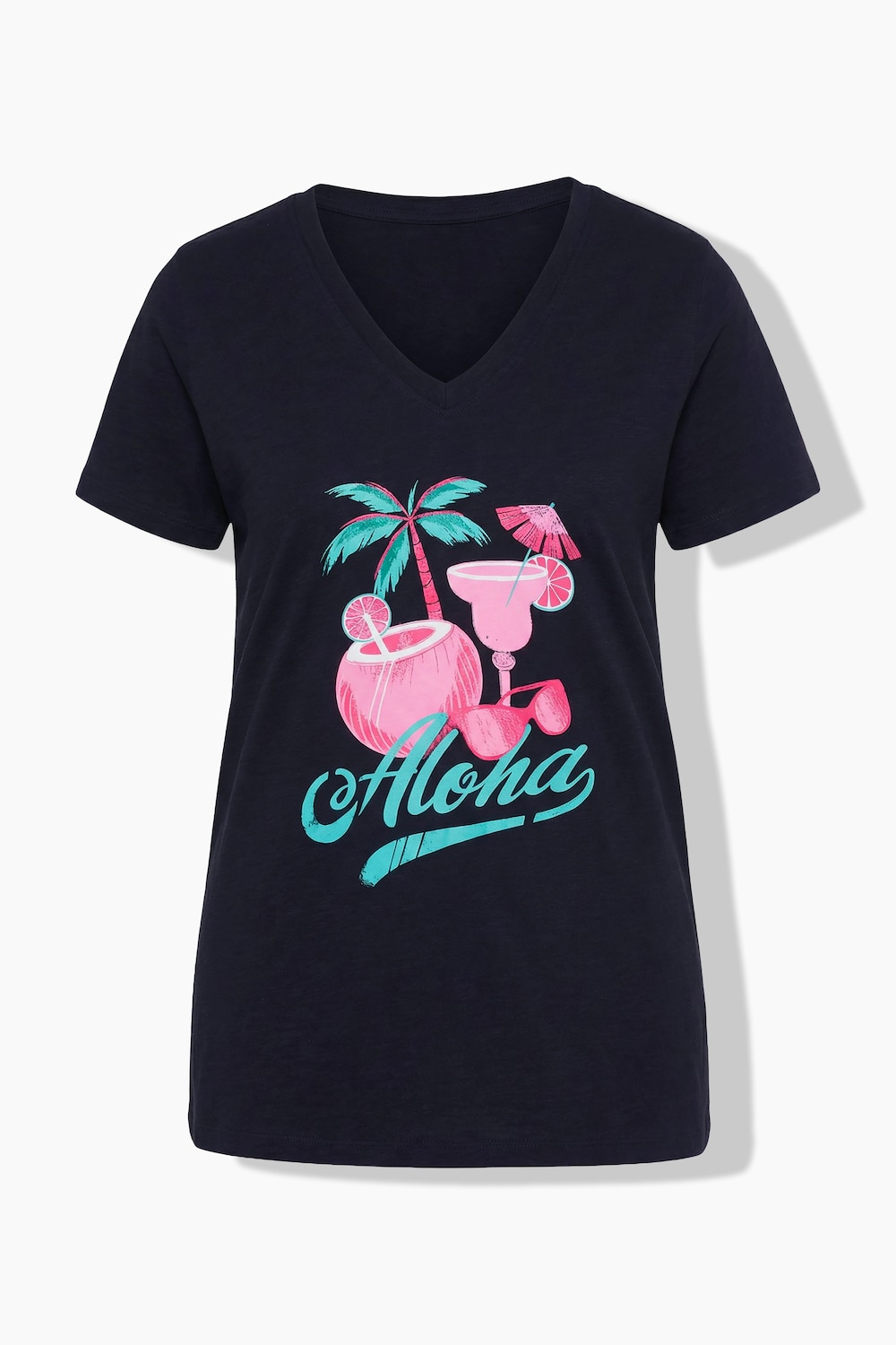 Stora storlekar T-shirt, Dam, svart, storlek: 58, Bomull, Angel of Style