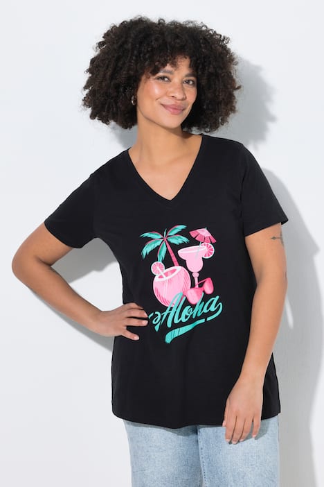 T-shirt, comfortabele pasvorm, Aloha-motief