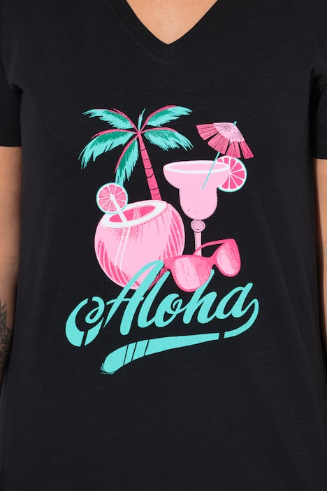 T-shirt, comfortabele pasvorm, Aloha-motief