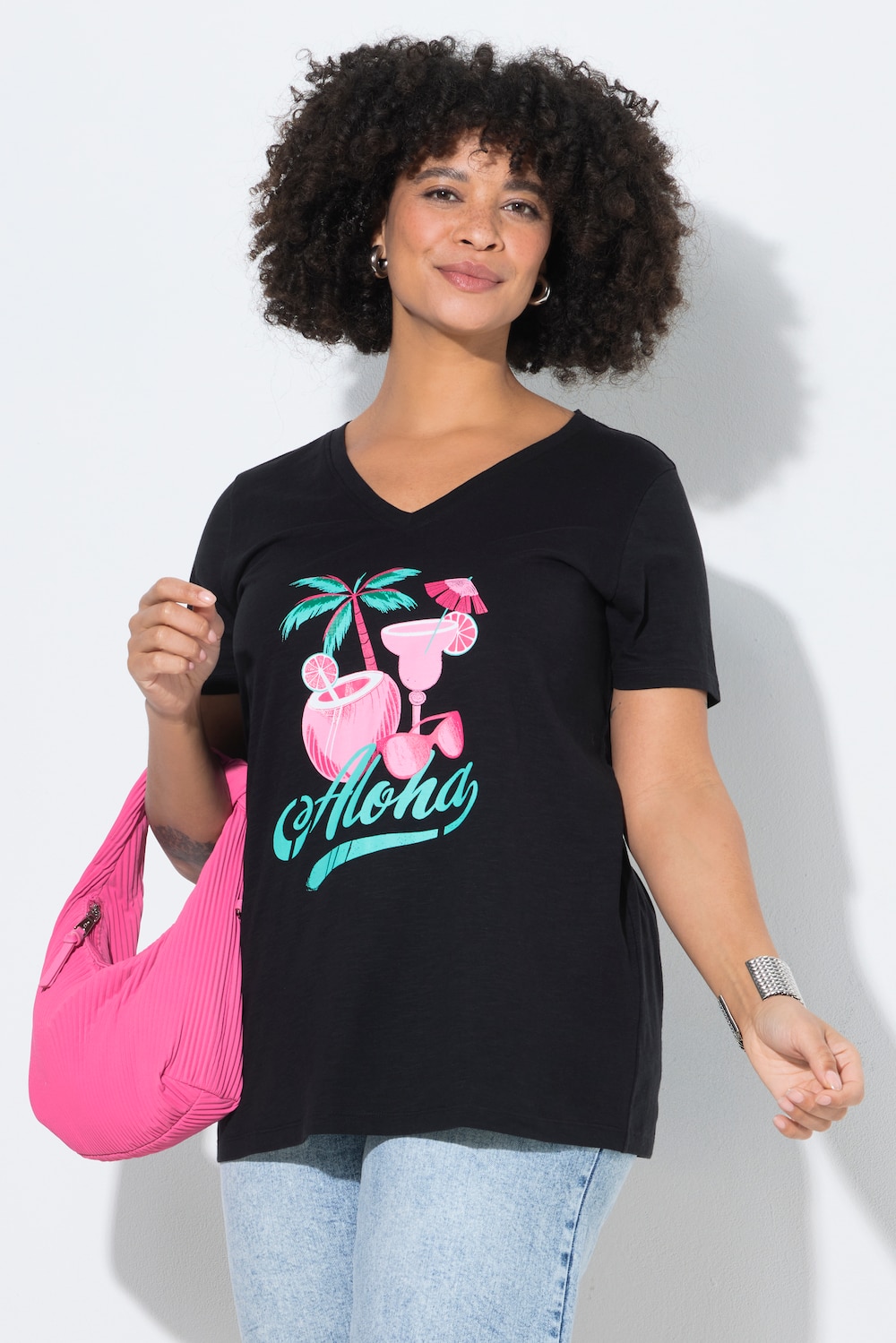 T-shirt, comfortabele pasvorm, Aloha-motief