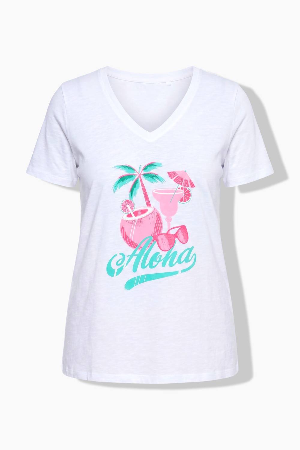 Stora storlekar T-shirt, Dam, vit, storlek: 44, Bomull, Angel of Style