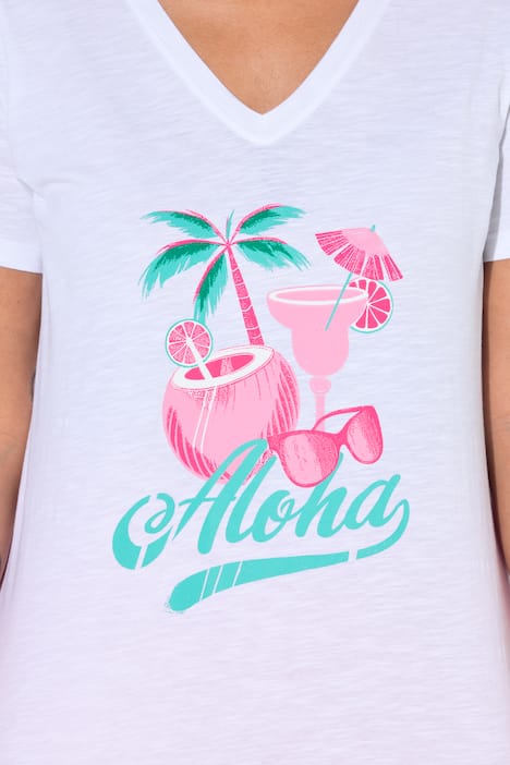 T-shirt, comfortabele pasvorm, Aloha-motief