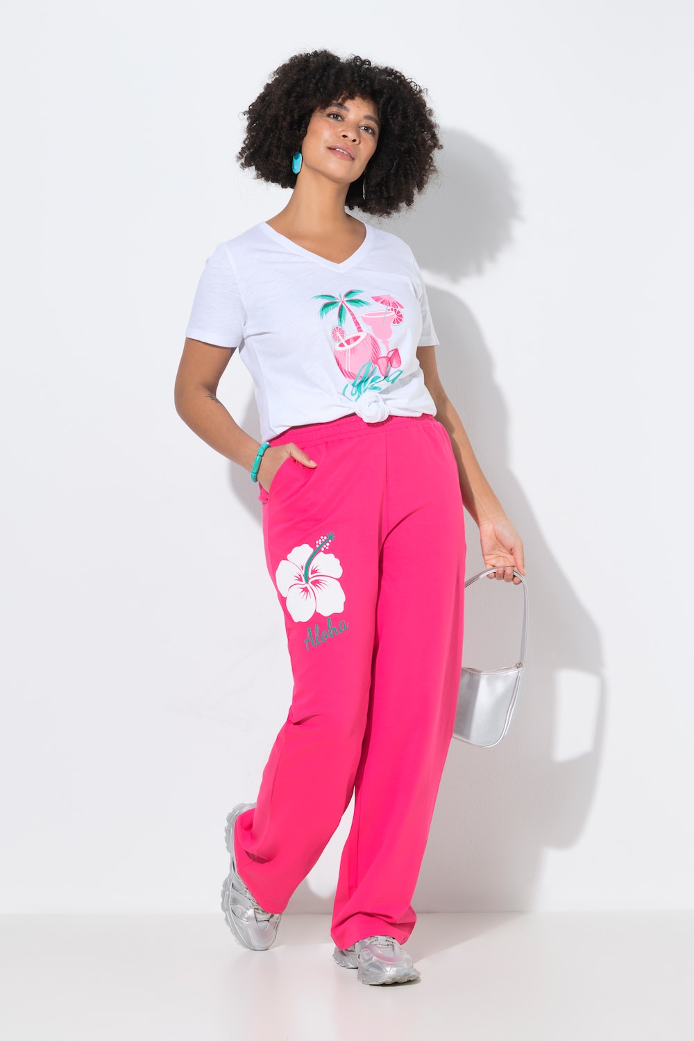 Sweathose, weites, gerades Bein, Jogginghose, Blüte