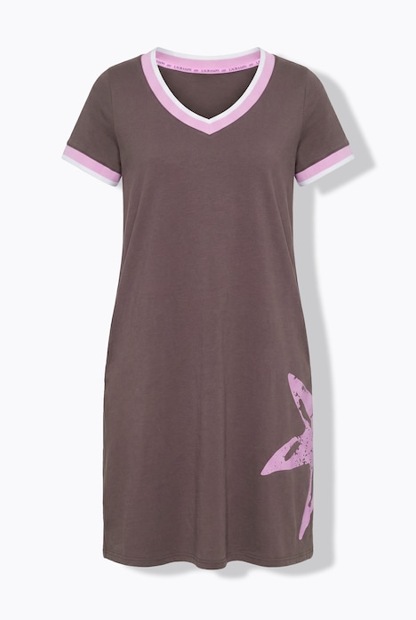 Robe t-shirt, encolure V. Label OEKO-TEX MIG