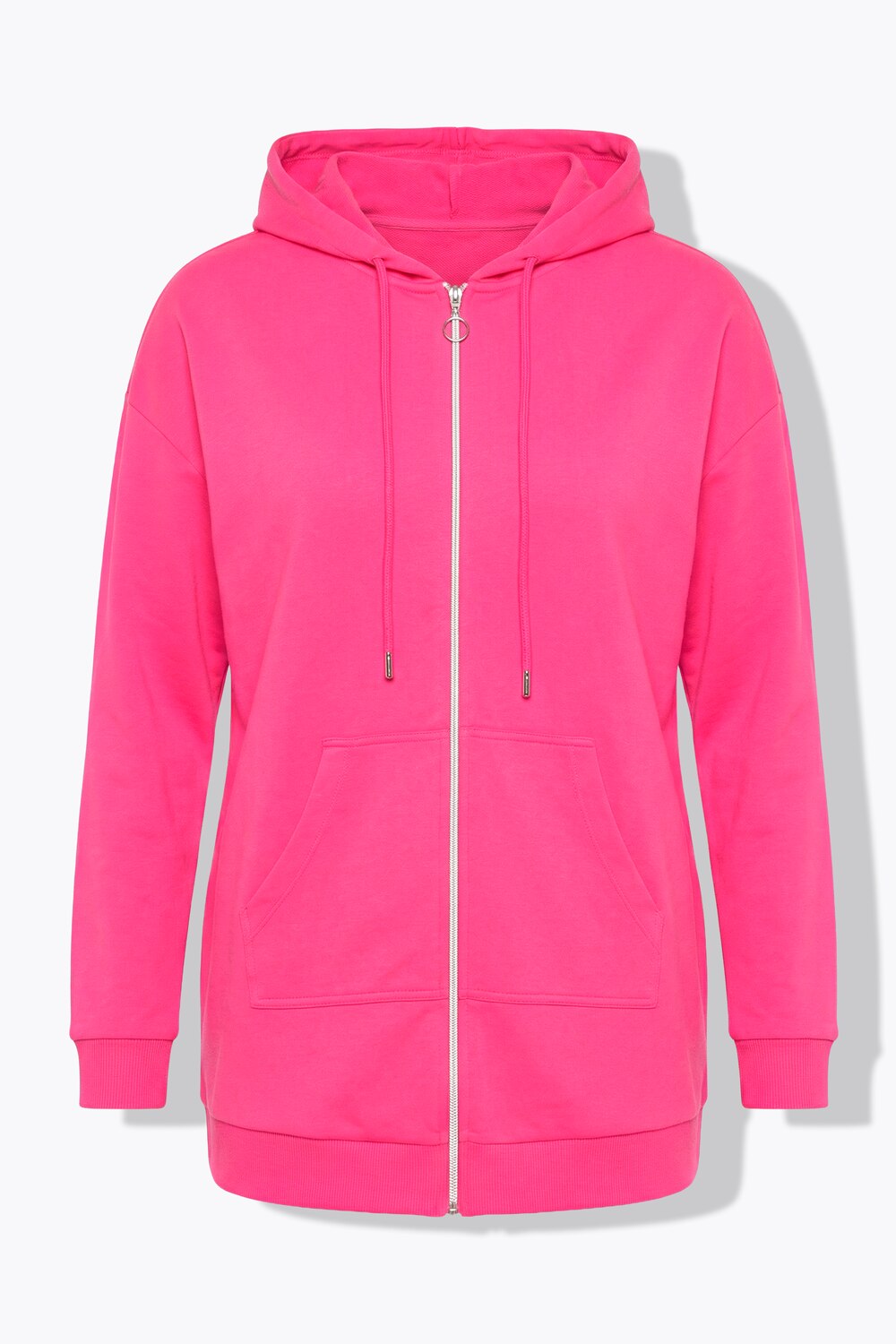 Stora storlekar Sweatshirtjacka, Dam, rosa, storlek: 48, Bomull/Polyester, Angel of Style