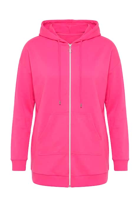 Mikina, volný střih, kapuce, zip