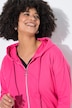 Sweatjacke, oversized, Kapuze, Zipper