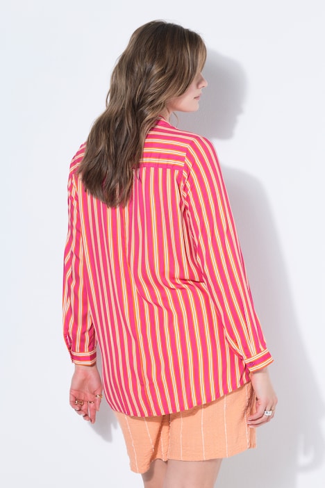 Hemdbluse, Straight Shape, Streifen