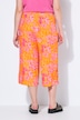 Culottes, wijde pijpen, hoge taille, blad-print