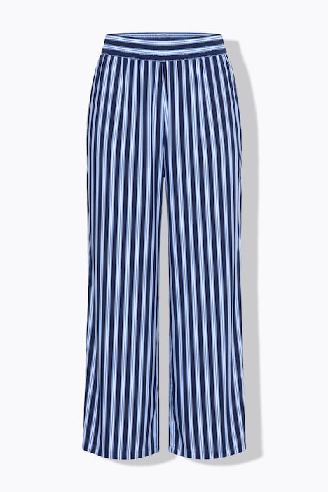 Pantaloni a vita alta, gamba ampia, righe