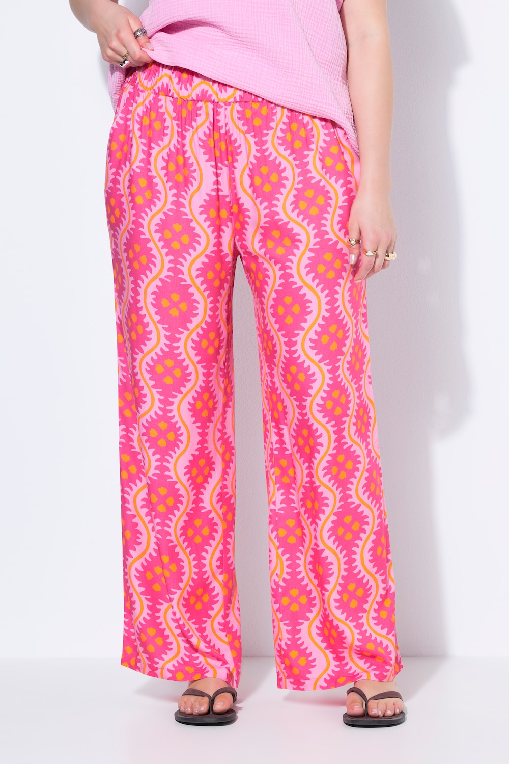 Hose, Wide Legs, High Waist, Alloverprint