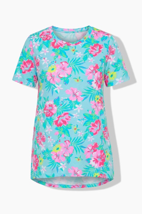 T-Shirt, bequeme Passform, Blumenmuster