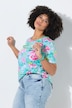 T-Shirt, bequeme Passform, Blumenmuster