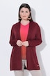 Long-Strickjacke, Glitzereffekt, Stehkragen, Langarm