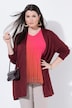 Long-Strickjacke, Glitzereffekt, Stehkragen, Langarm