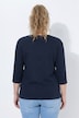 Sweatshirt, Piqué, V-Ausschnitt, 3/4-Arm, Biobaumwolle
