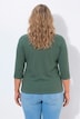 Sweatshirt, Piqué, V-Ausschnitt, 3/4-Arm, Biobaumwolle